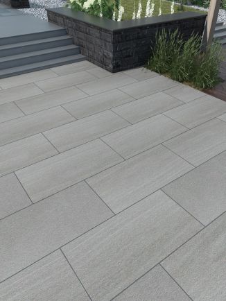 Kandla Grey Sawn and Flamed Sandstone Slabs - 1200x600 Pack