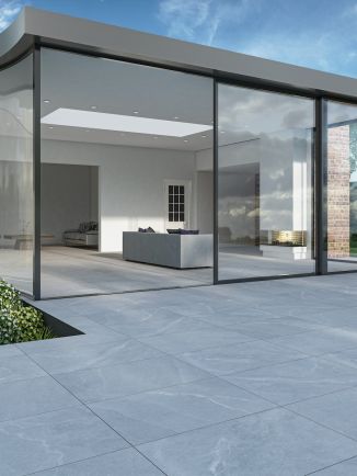 Roca White Outdoor Porcelain Paving Tiles - 900x600x16mm (LAST PACK)