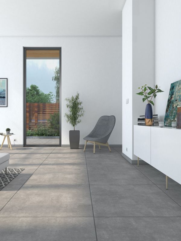Eclipse Anthracite Porcelain Tile - 600x600mm