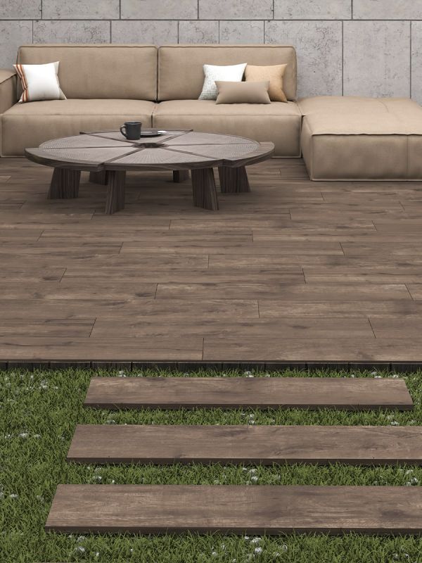 Vintage Wood Effect Outdoor Tile - 1200x300x20mm