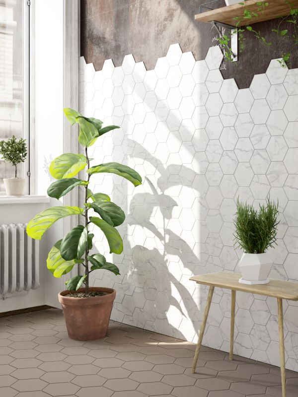 Carrera Hexagon Tile - 150x173mm