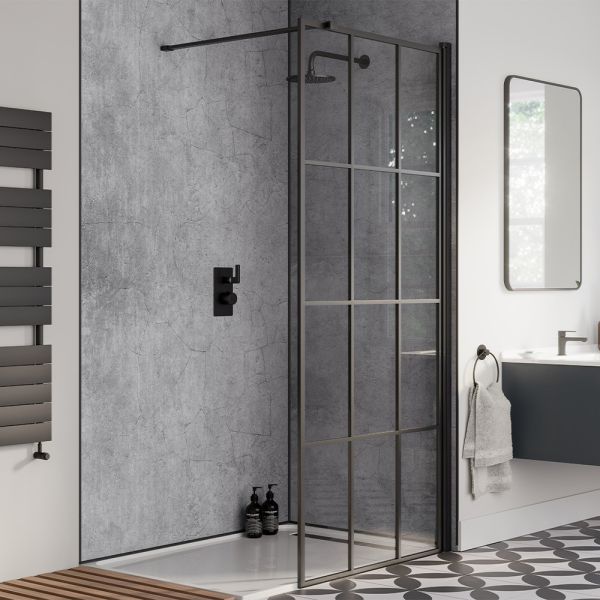 Cracked Grey Wall Panel