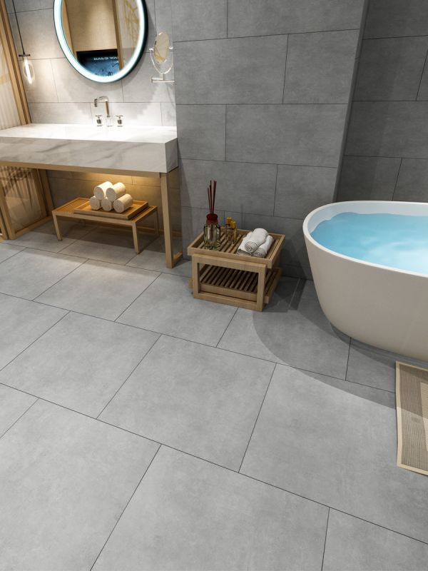 Eclipse Silver Porcelain Tile - 800x800mm