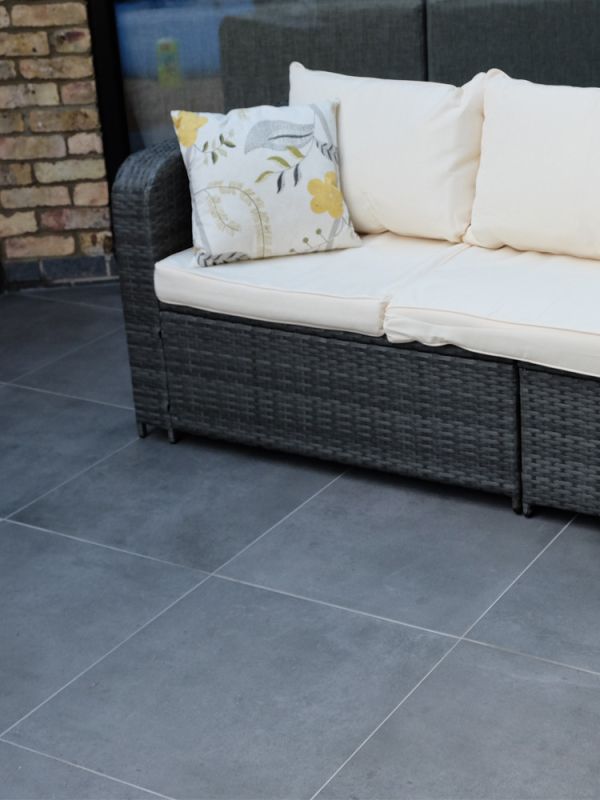 Eclipse Mid Grey Outdoor Porcelain - 600x600x20mm