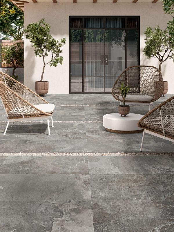 Multi Grey Slate Outdoor Porcelain - Royale Stones