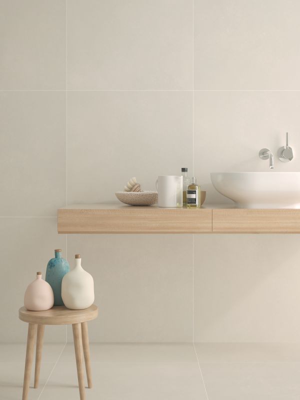Eclipse Off White Porcelain Tile - 600x300mm