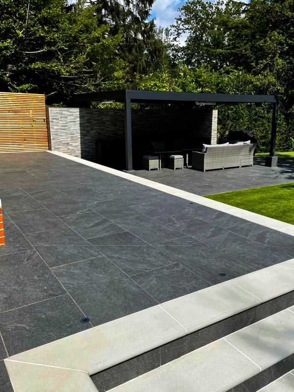 Mystone Quartzite Black Italian Tile - 1000x500x20mm (Last Pack)