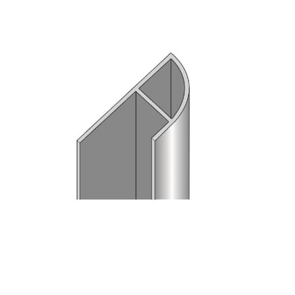 Bathroom Wall Panel Quadrant End Cap Extrusion Fixing Trim
