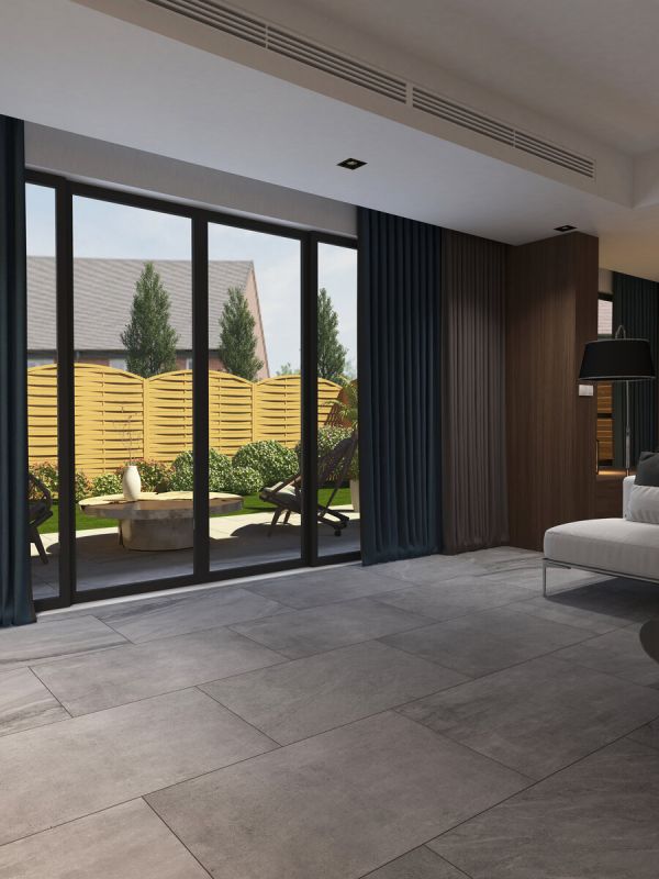 Idemo Grey Porcelain Tile - 900x600x10mm