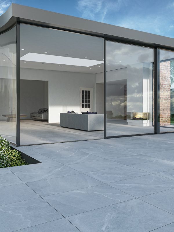 Roca White Outdoor Porcelain Paving Tiles - 900x600x16mm (LAST PACK)